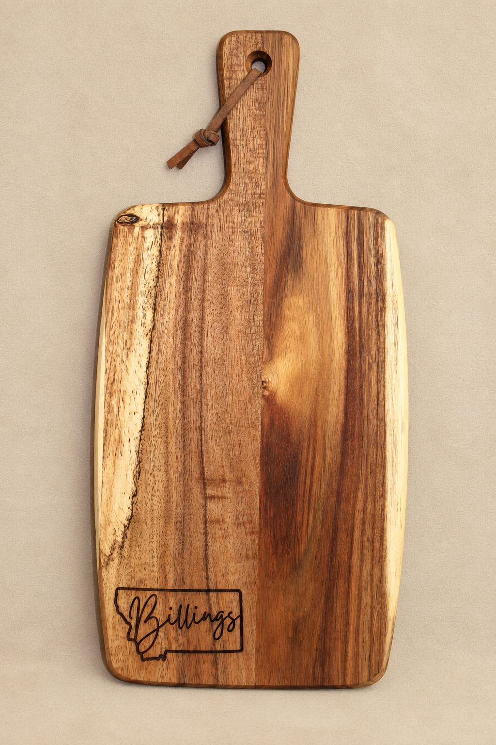 Billings, Montana Branded Wood Serving Board