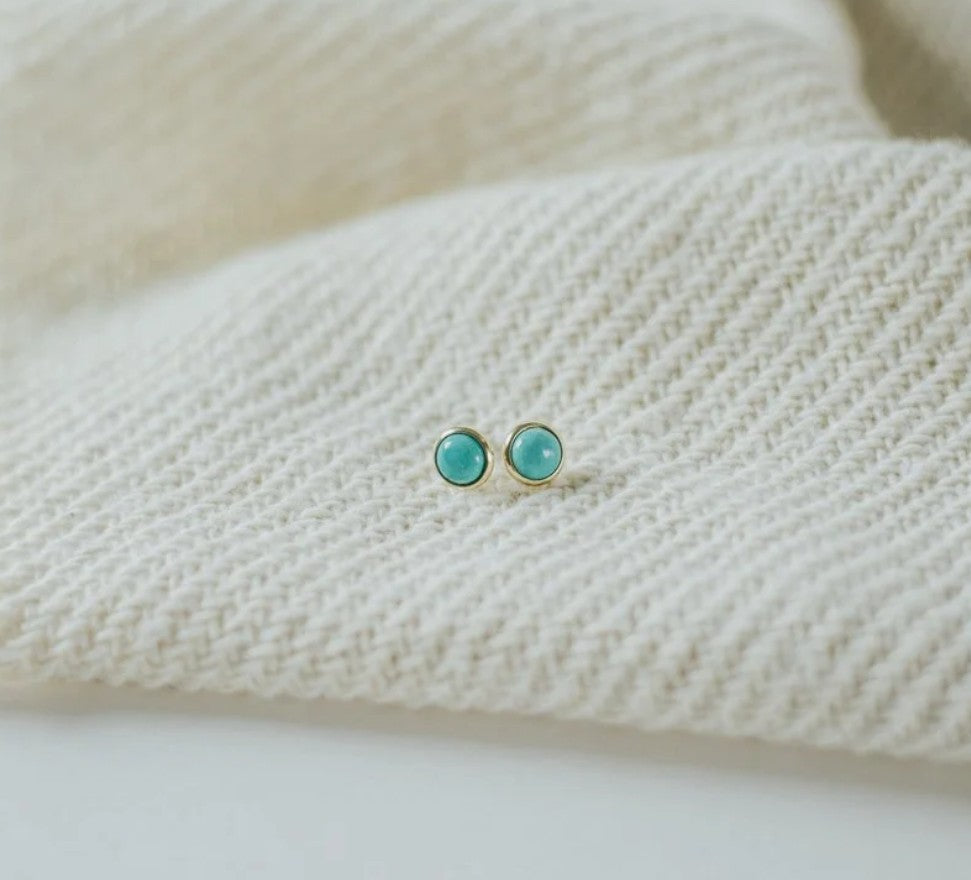 Hyalite Turquoise Studs