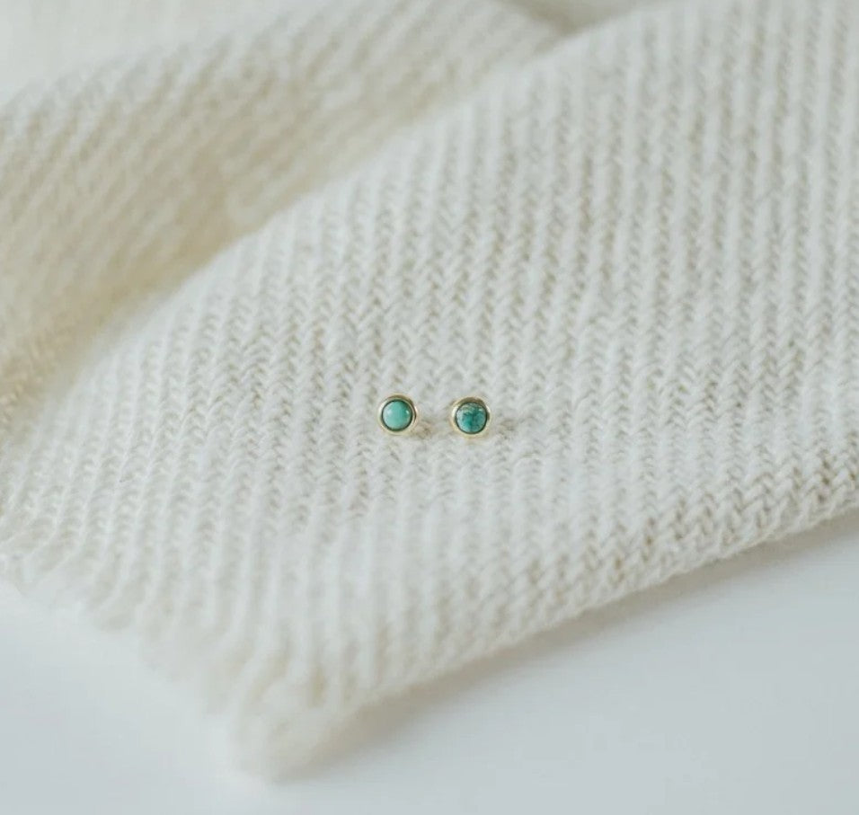 Hyalite Turquoise Studs